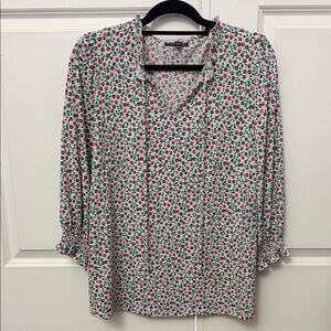 Adrianna Papell Floral Top, Size 1X
